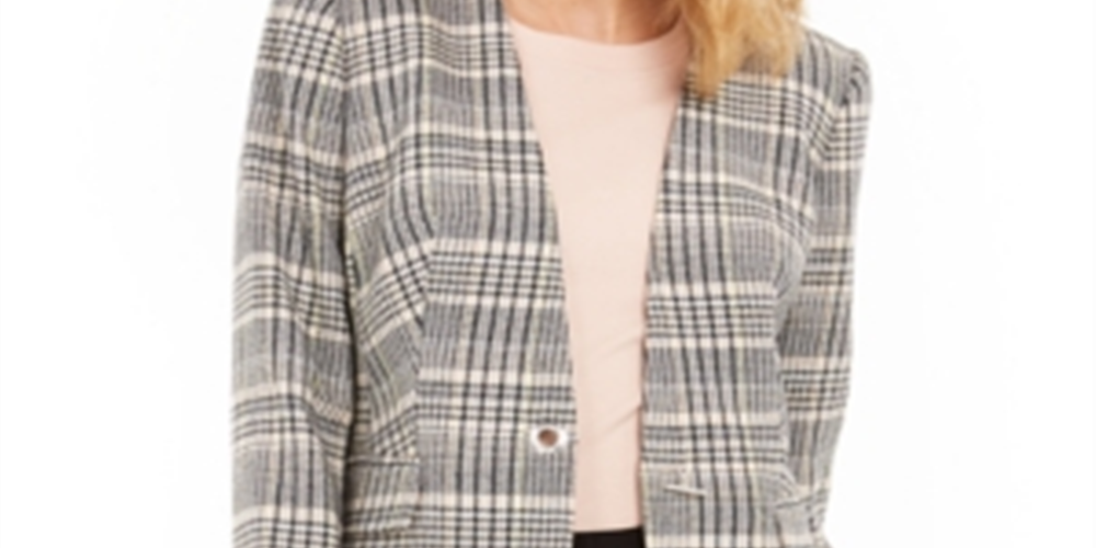 Calvin Klein Women's Multi Grommet Detail Jacket Blush- Black Size 10