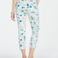 Charter Club Women's Pocketed Floral Jeans White Size 4
