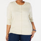 Charter Club Women's Plus Cardigan Button Front Sweater Yellow Size 1X