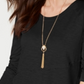 Style & Co Women's Seam T-Shirt Black Size Medium