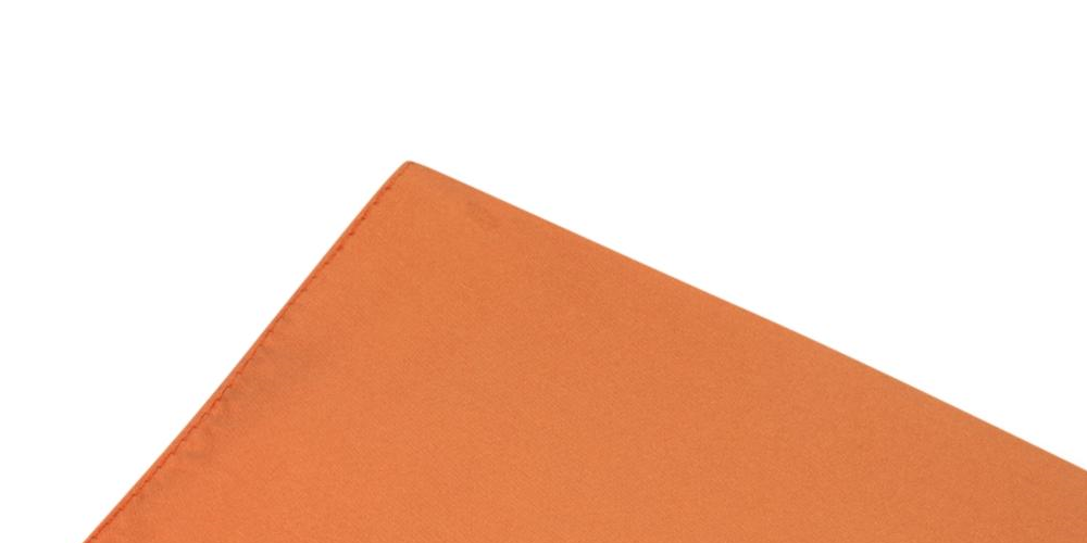 Club Room Men's Simple Solid Silk Dress Pocket Square Orange Size Regular
