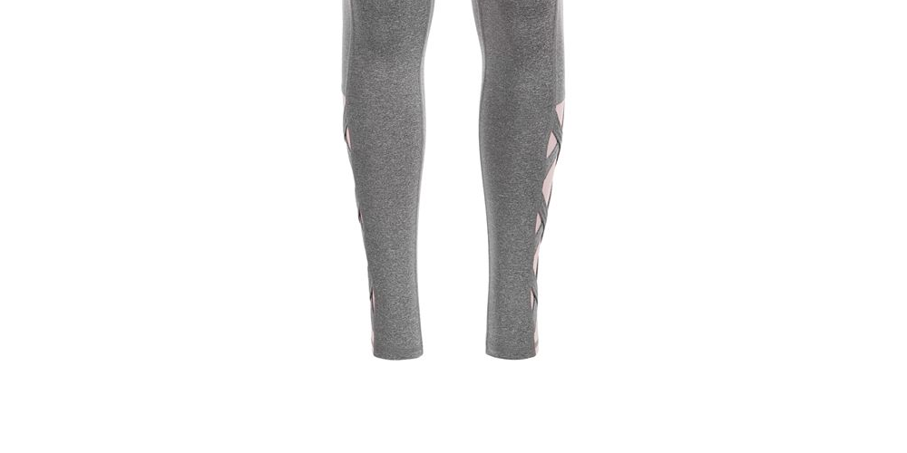 Ideology Big Girl's Plus Caged-Hem Leggings Gray Size 16W