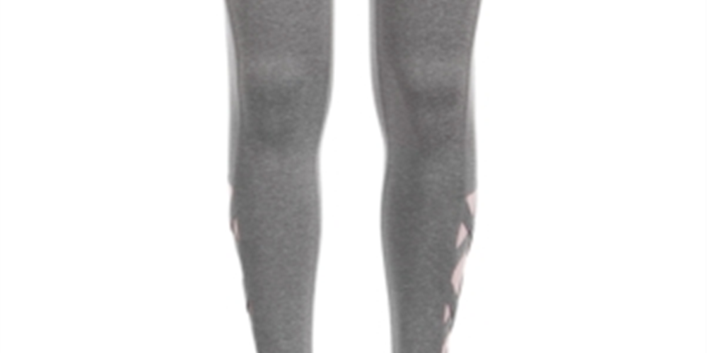 Ideology Big Girl's Plus Caged-Hem Leggings Gray Size 16W