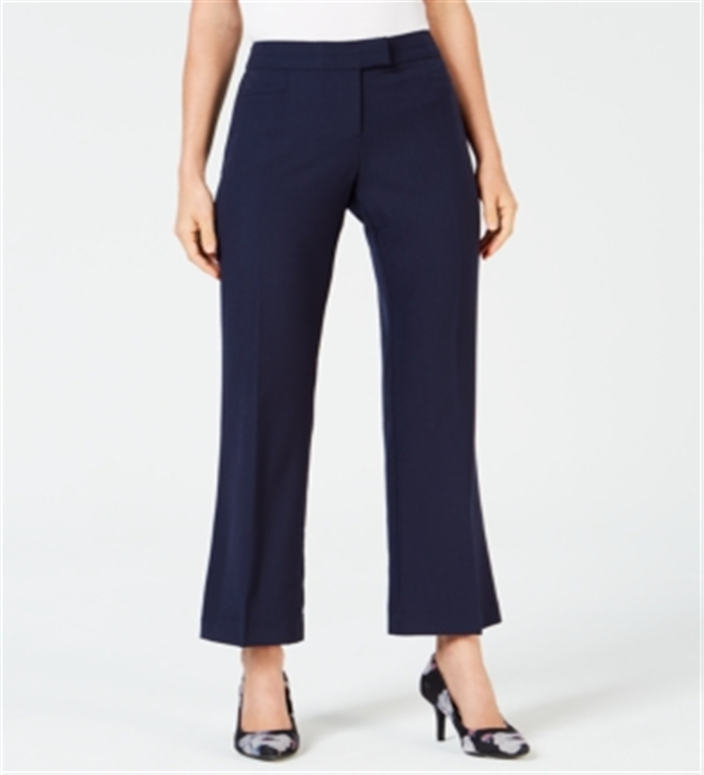 JM Collection Women's Tummy Control Trousers Blue Size 10Petite