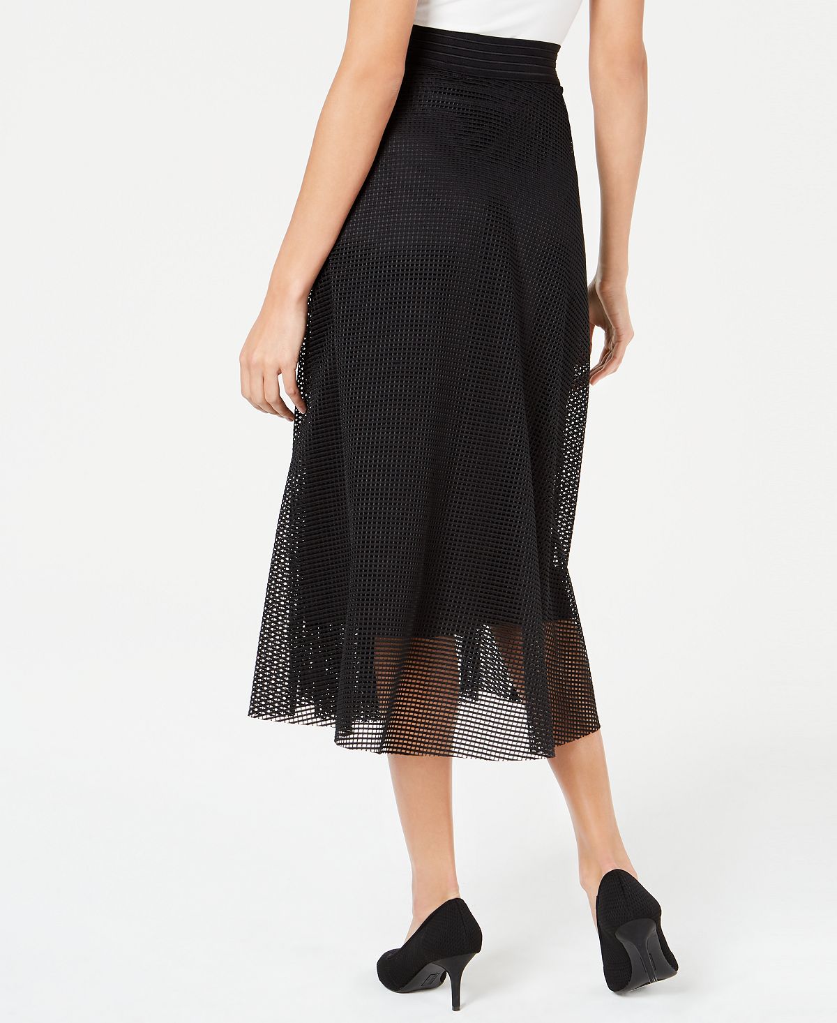 Alfani Women's MIDI a Line Skirt Black Size X-Large