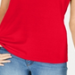 Karen Scott Women's Cotton Boat Neck Top Red Size Petite X-Large