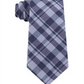 Michael Kors Men's Wool Blend Check Print Neck Tie Blue Size Regular