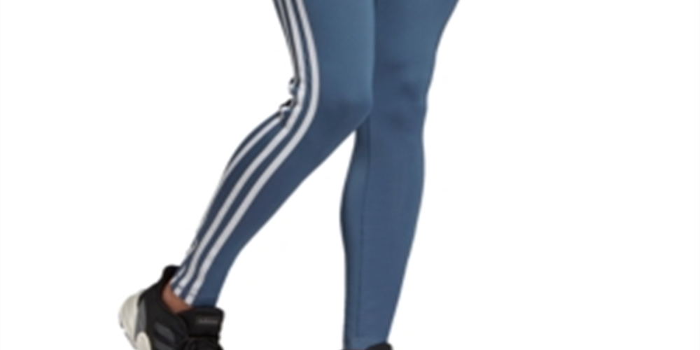 Adidas Women's Stripe High Rise Leggings Blue Size XX-Small