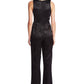 1.STATE Women's Sleeveless V Neck Evening Straight Leg Jumpsuit Black Size 4