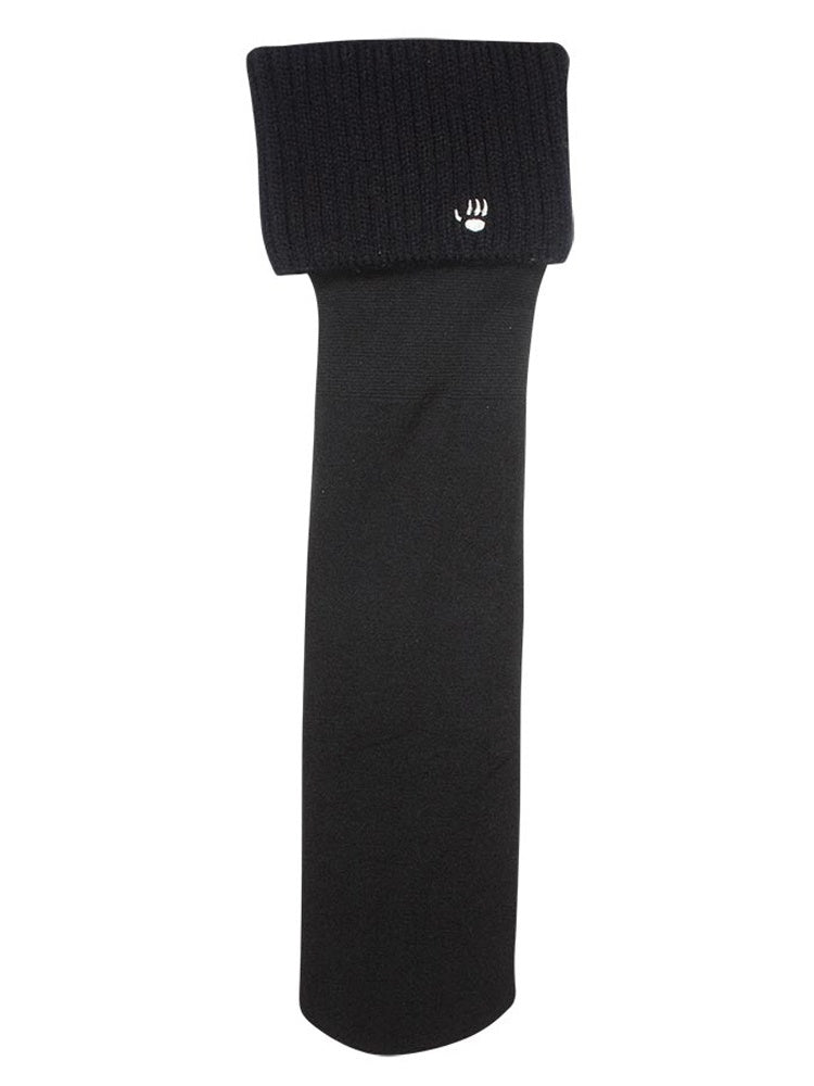 Bearpaw Women's Fleece Lined Boot Liner Sock, Black One Size