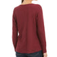 Style & Co Women's Embroidered Split Neck Cotton Thermal Top Brown Size XX-Large