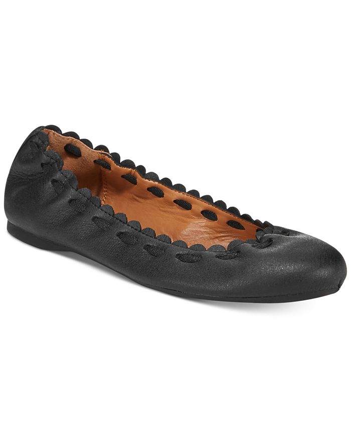 Style & Co Women's Cushioned Barbbee Round Toe Slip on Ballet Flats Black Size 9.5