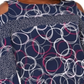 JM Collection Women's Mixed Print Cold-Shoulder Tunic Blue Size X-Large