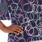JM Collection Women's Mixed Print Cold-Shoulder Tunic Blue Size X-Large