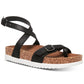 Madden Girl Women's Garnett Strappy Footbed Sandals Black Size 8.5 M