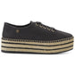 DKNY Women's Fabric Low Top Lace up Fashion Sneakers Black Size 8.5