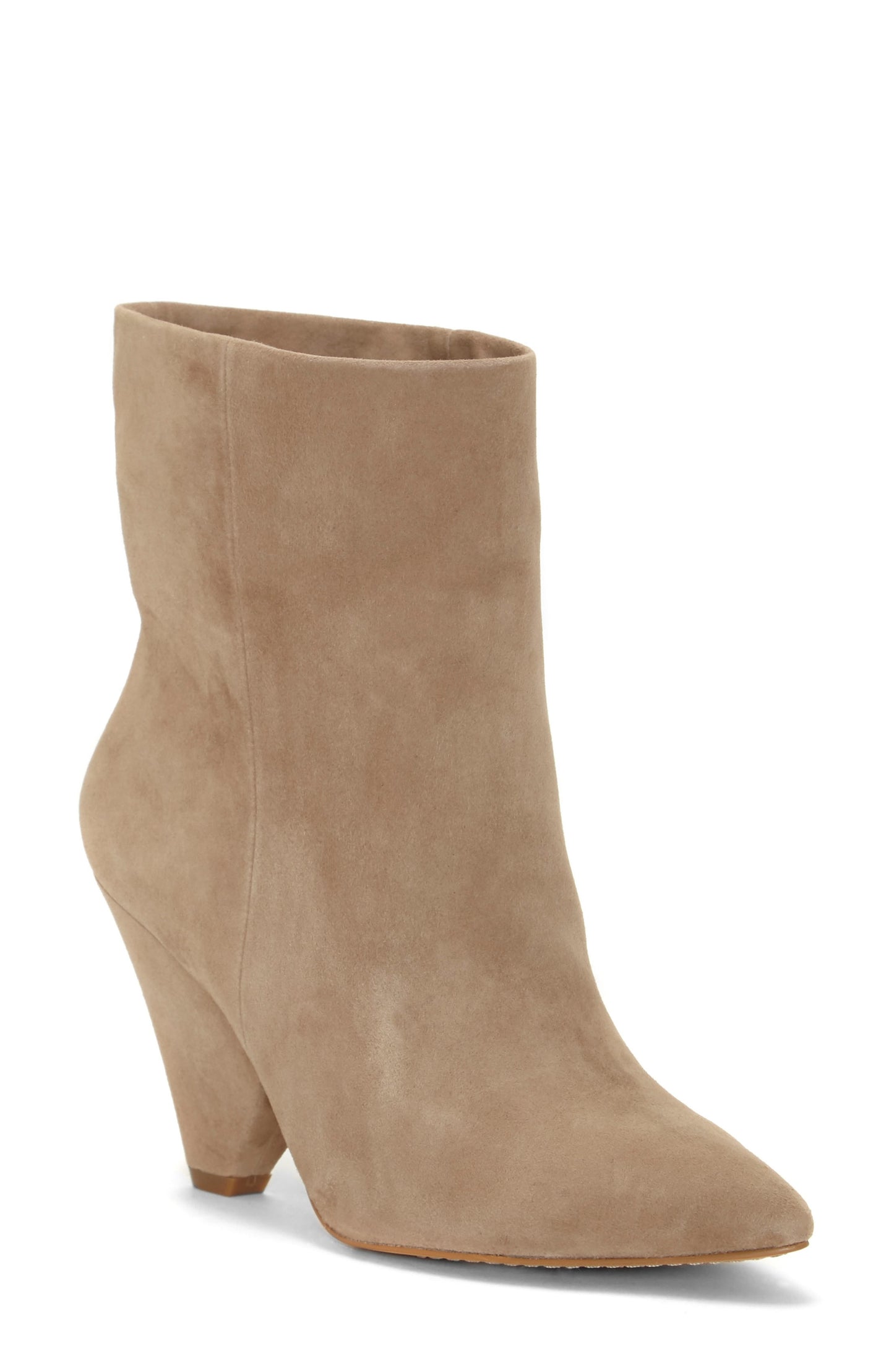 Vince Camuto Women's Regina Suede Pointed Toe Booties Brown  Size 7.5 M