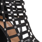 Report Women's Wesley Faux Caged Heels Suede Black Size 6 M