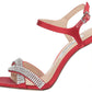 Nina Women's FREJA Satin Open Toe SlingBack Classic Pumps Red Size 8.5 M