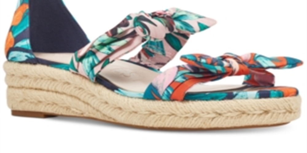 Nine West Women's Allegro Open Toe Casual Espadrille Sandals Blue Size 6.5 M