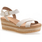 Sun + Stone Women's Callie Wedge Platform Espadrilles White Size 9.5 Medium