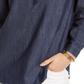 Tommy Hilfiger Women's Band Collar Top Blue Size Large