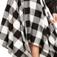 Bar III Women's Buffalo Check Handkerchief Hem Skirt Black Size XXS