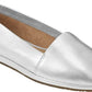 Aerosoles Women's Leather Holland Flat Silver Size 9.5 M