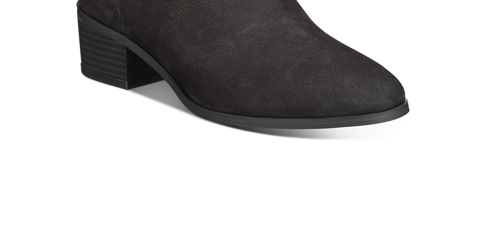 Giani Bernini Women's Putneyy Leather Heeled Ankle Boots Black Size 5 M