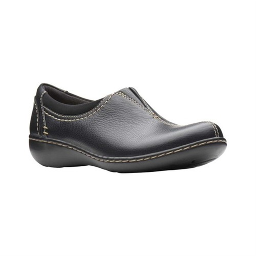Clarks Women's Ashland Joy Comfort Slip on Black Size 9.5M