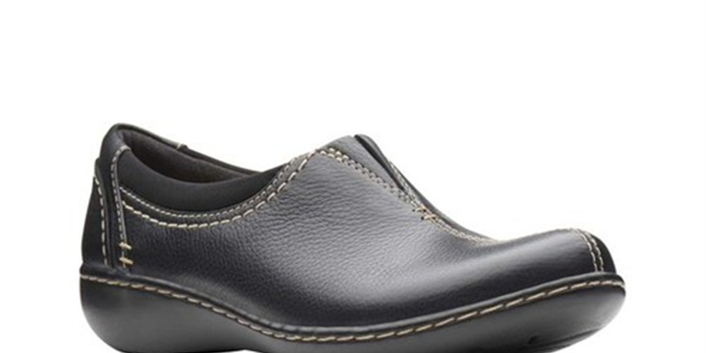 Clarks Women's Ashland Joy Comfort Slip on Black Size 9.5M