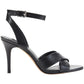 DKNY Women's Leather Open Toe Ankle Strap Classic Pumps Black Size 6 M