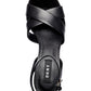 DKNY Women's Leather Open Toe Ankle Strap Classic Pumps Black Size 6 M
