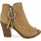 Esprit Women's Neely Faux Suede Peep Toe Shooties Brown Size 9.5 M