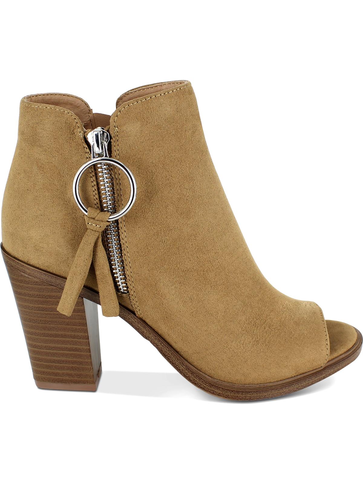 Esprit Women's Neely Faux Suede Peep Toe Shooties Brown Size 9.5 M
