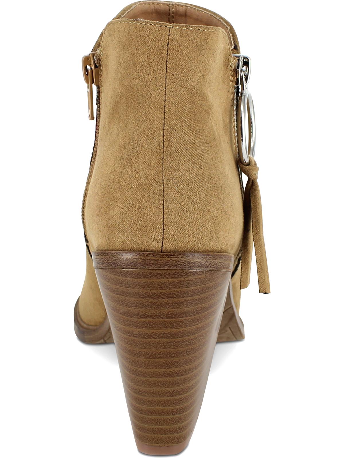 Esprit Women's Neely Faux Suede Peep Toe Shooties Brown Size 9.5 M