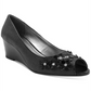 Karen Scott Women's Coraa Peep Wedge Sandals Black Size 5.5 M