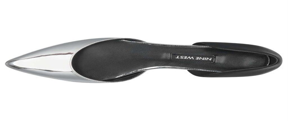 Nine West Women's Starship Leather Pointed Toe Ballet Flats Black Size 6.5 M