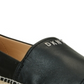 DKNY Women's Mer Leather Peep Toe Casual Espadrille Sandals Black Size 6.5
