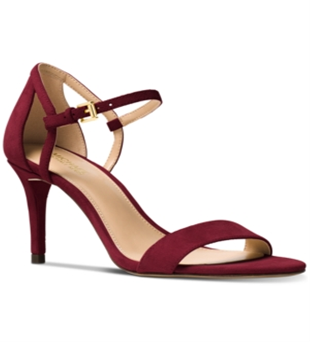 Michael Kors Women's Simone Mid Sandal Ankle Strap Sandals Red Size 8.5 M