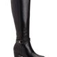 Bandolino Women's Jimani Leather Closed Toe Mid Calf Fashion Boots -Black  Size 7 M