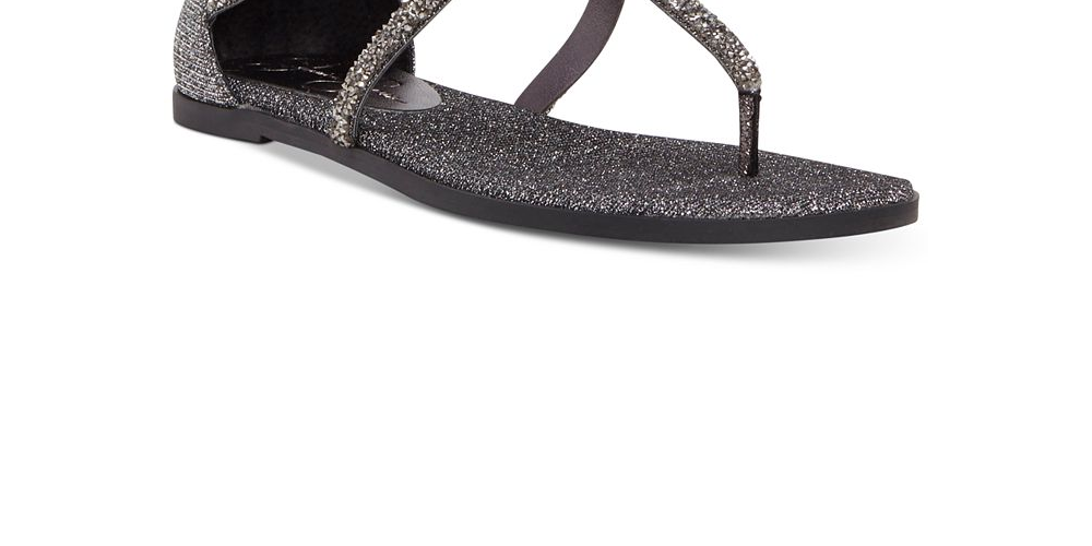 Jessica Simpson Women's Cammie Thong Sandal Silver Size 5.5 M