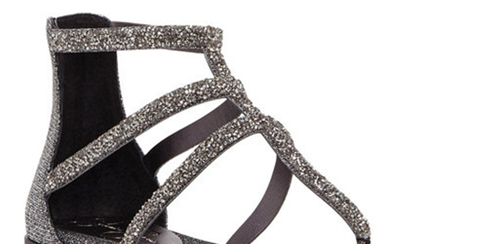 Jessica Simpson Women's Cammie Thong Sandal Silver Size 5.5 M