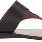 Kenneth Cole New York Women's Round Toe Wedge Slip on Leather Thong Sandals Black Size 6 M