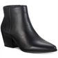 American Rag Women's Cushioned Comfort Eryn Pointed Toe Block Heel Zip up Leather Booties Black Size 9.5 M