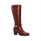 Giani Bernini Women's Rozario Leather Closed Toe Knee High Fashion Boots Brown Size 5.5 M