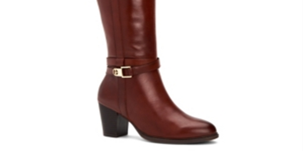 Giani Bernini Women's Rozario Leather Closed Toe Knee High Fashion Boots Brown Size 5.5 M