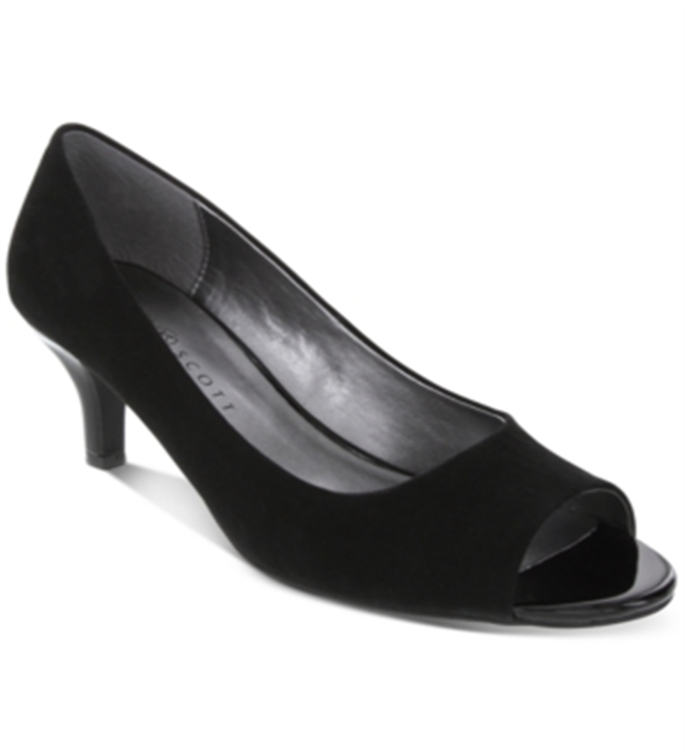 Karen Scott Women's Mory Peep Toe Classic Pumps Black Size 5 M