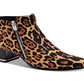 Calvin Klein Women's Fara Natural Winter Leopard Booties Brown Size 9 M