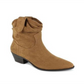 Esprit Women's Polina Pleated Western Booties Brown Size 11